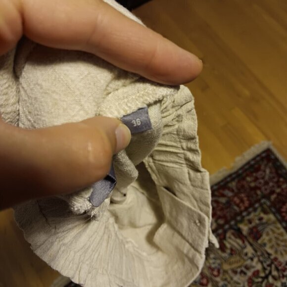 b.young Beige Linen Blend Paper Bag Shorts - Picture 11 of 11